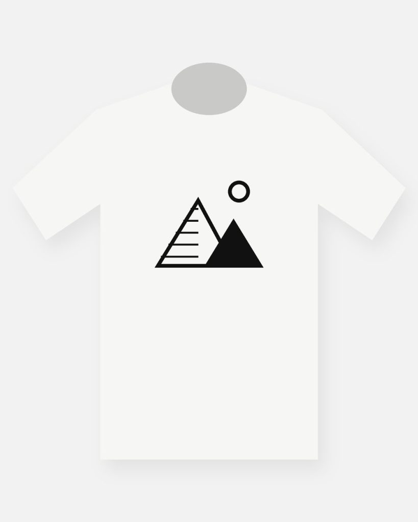 T-Shirt „Bergluft“ – Weiß
