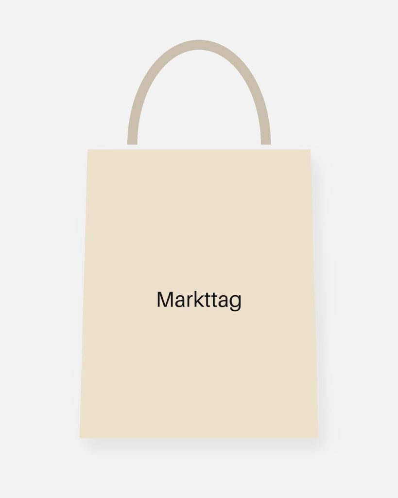 Stoffbeutel „Markttag“ – Natur