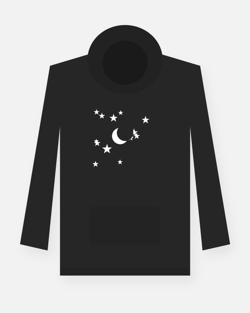Hoodie „Sternenhimmel“ – Schwarz