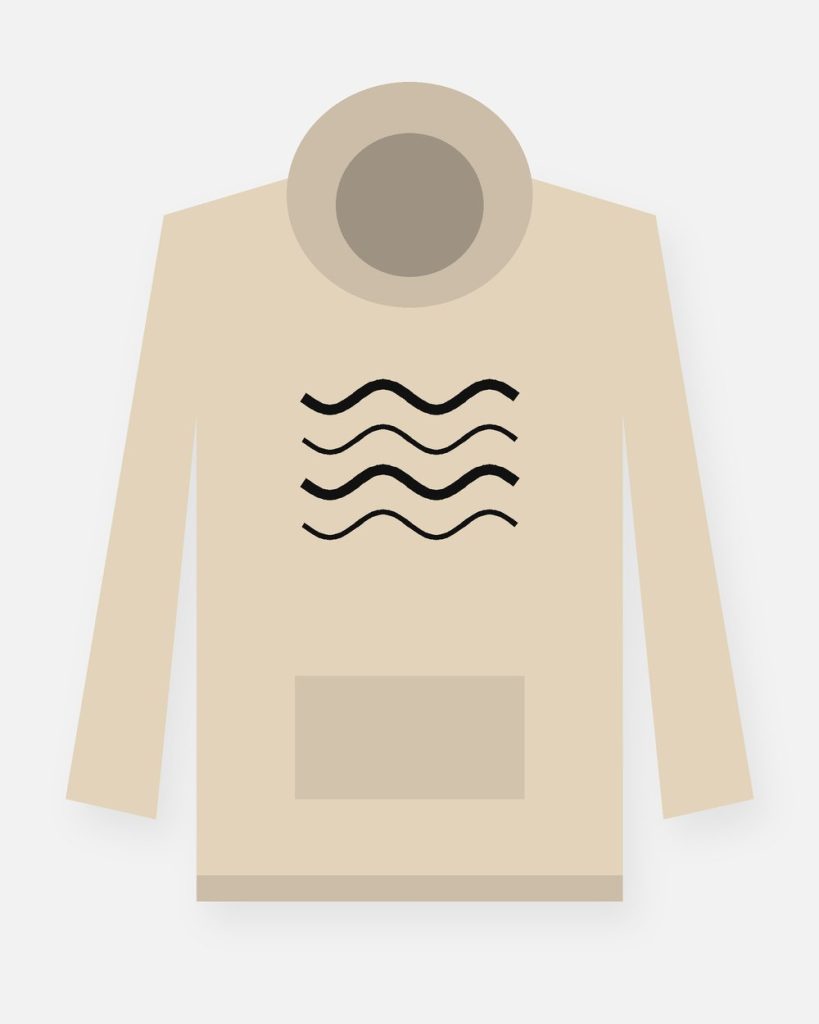 Hoodie „Wellengang“ – Sand