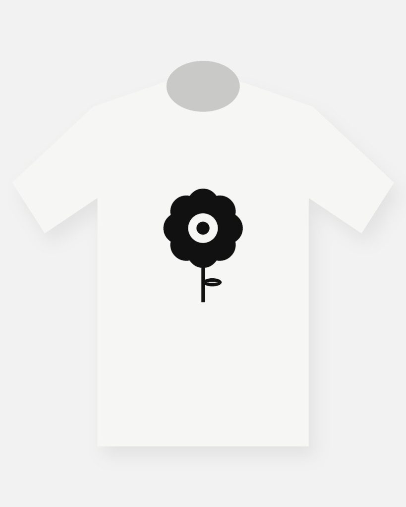 T-Shirt „Wildblume“ – Weiß
